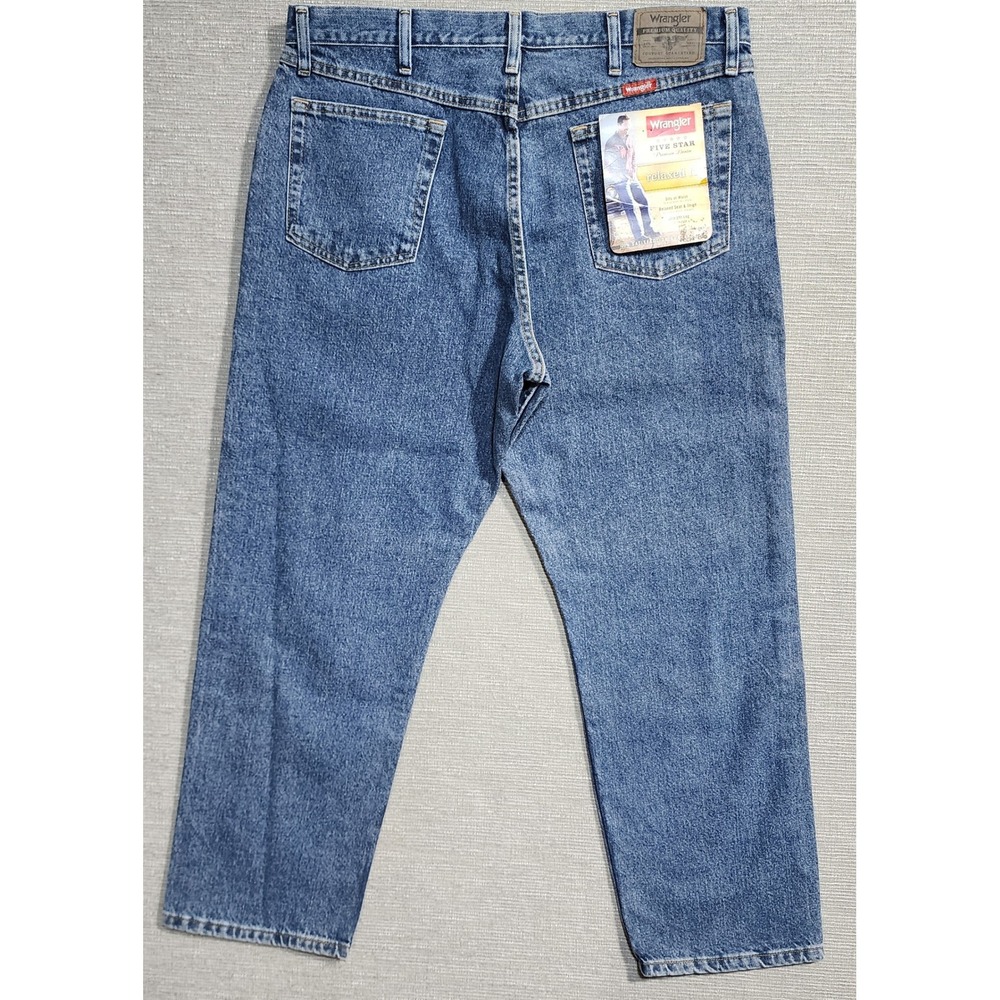 Wrangler Five Star Relaxed Fit Jeans Mens 38x29 Medium Wash Denim NEW - Picture 9 of 10